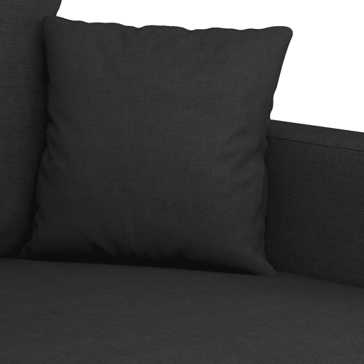 vidaXL 2 pcs conjunto de sofás com almofadões tecido preto vidaXL 2 pcs conjunto de sofás com almofadões tecido preto