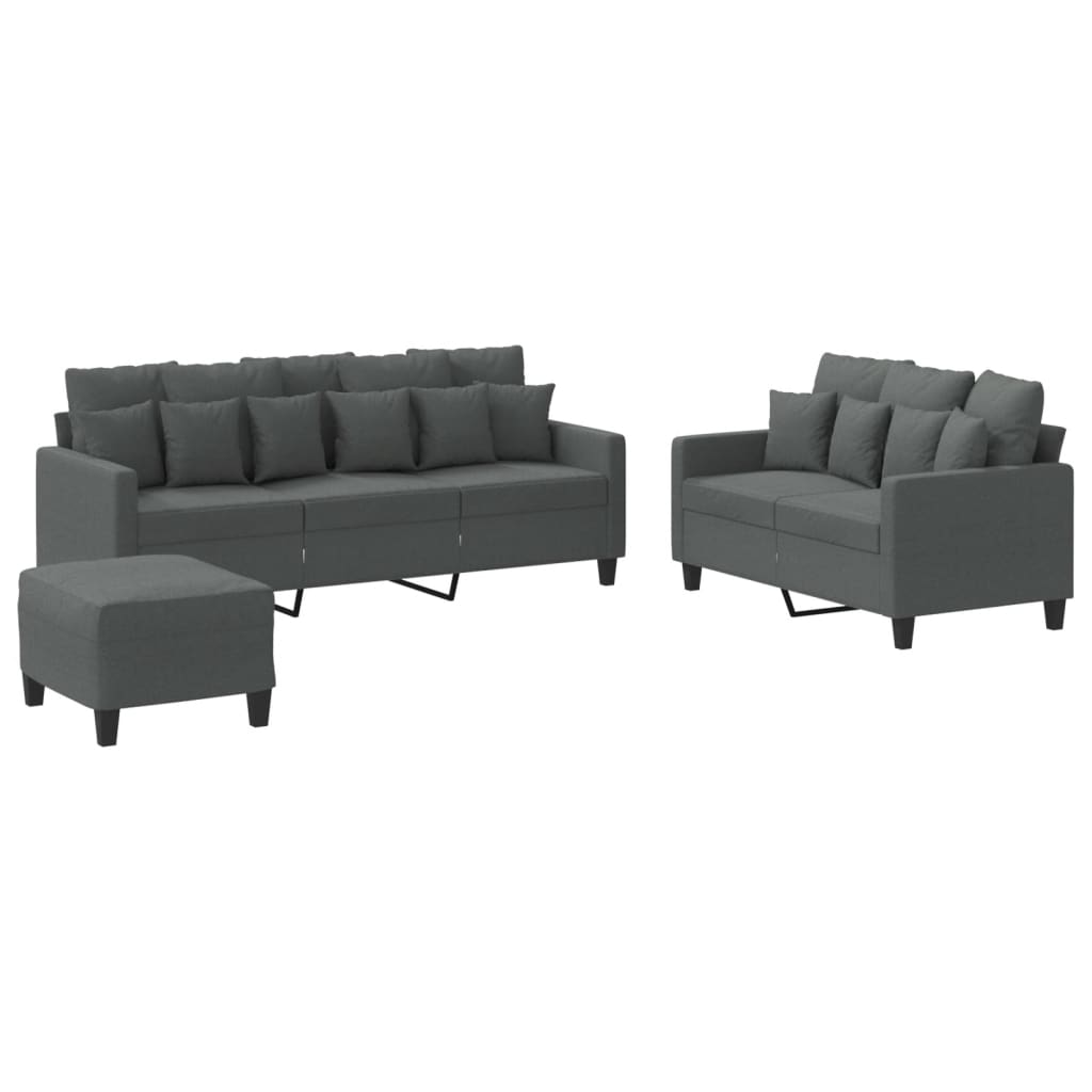Conjunto De Sofás Gris Oscuro