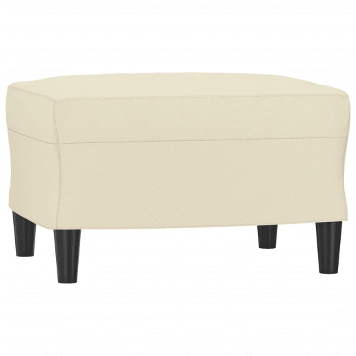 vidaXL 3 pcs conjunto sofás c almofadões couro artificial cor creme vidaXL 3 pcs conjunto sofás c almofadões couro artificial cor creme