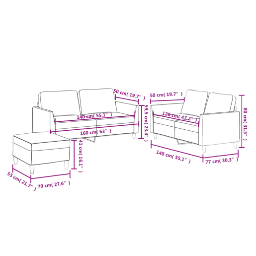 vidaXL 3 pcs conjunto sofás c almofadões couro artificial cor creme vidaXL 3 pcs conjunto sofás c almofadões couro artificial cor creme