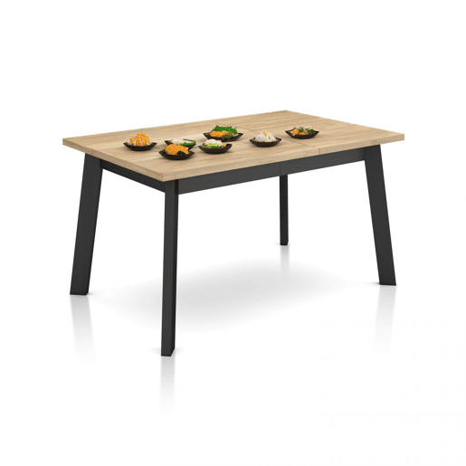 Mesa de jantar Naira 140 Roble Negro 141 x 74 x 90 cm