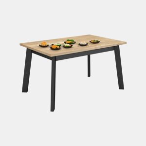 Mesa de jantar Naira 140 Roble Negro 141 x 74 x 90 cm