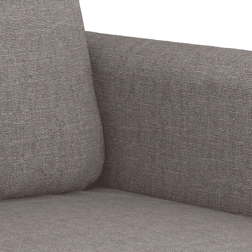 vidaXL 3 pcs conjunto de sofás com almofadões tecido cinza-acastanhado vidaXL 3 pcs conjunto de sofás com almofadões tecido cinza-acastanhado