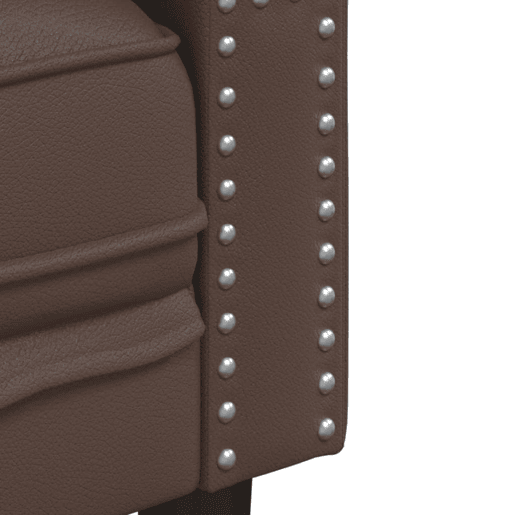 vidaXL Sofá chesterfield 2 lugares couro artificial castanho vidaXL Sofá chesterfield 2 lugares couro artificial castanho
