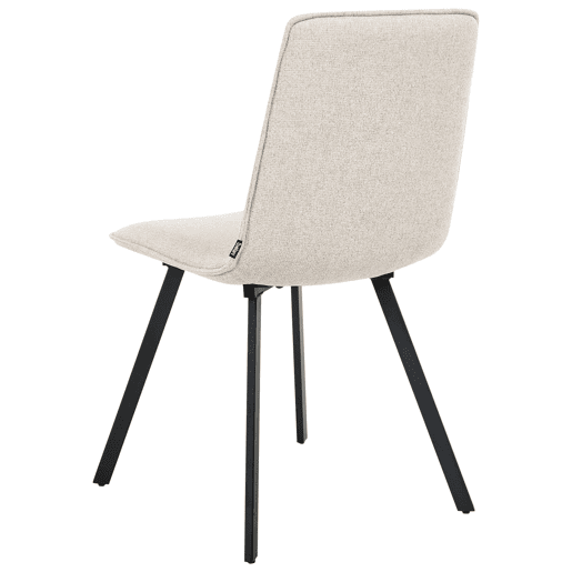 Conjunto de 2 cadeiras de jantar CARVER Tecido Creme