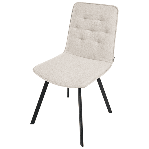 Conjunto de 2 cadeiras de jantar CARVER Tecido Creme