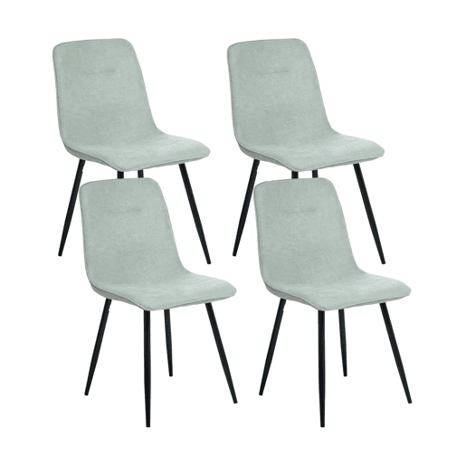 Conjunto de 4 cadeiras de jantar TUSCOLA Tecido Verde claro
