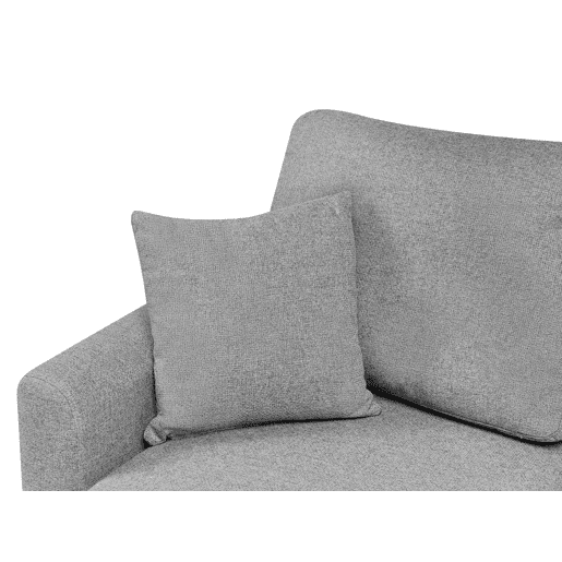 Sofá-cama de canto NASSJO Linho sintético Cinzento 3 lugares à direita
