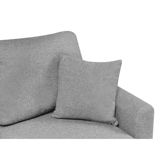 Sofá-cama de canto NASSJO Linho sintético Cinzento 3 lugares à esquerda