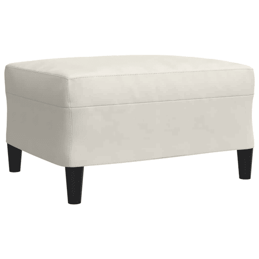 vidaXL 4 pcs conjunto de sofás com almofadões e rolos veludo creme