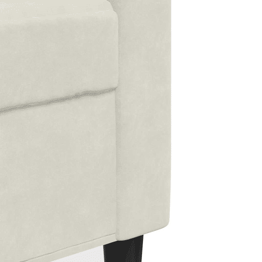 vidaXL 4 pcs conjunto de sofás com almofadões e rolos veludo creme