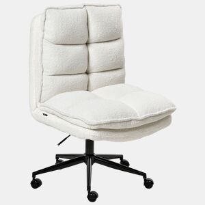 Cadeira de escritório ADDISON Bouclé Branco