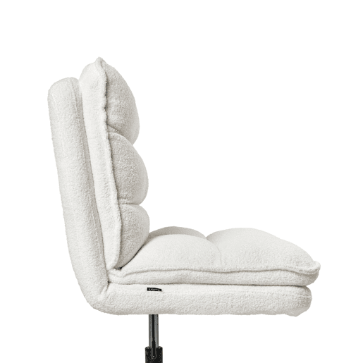 Cadeira de escritório ADDISON Bouclé Branco Cadeira de escritório ADDISON Bouclé Branco