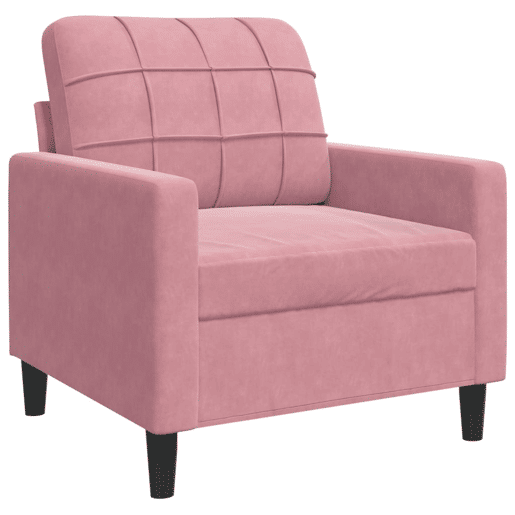 vidaXL 4 pcs conjunto de sofás com almofadões e rolos veludo rosa vidaXL 4 pcs conjunto de sofás com almofadões e rolos veludo rosa