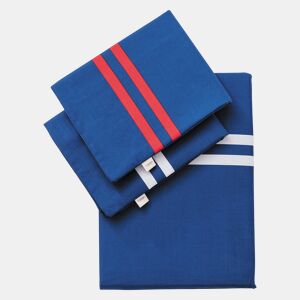 Conjunto de 4 peças Azul Marinho (Capa de Edredão DUPLA 220x220+30cm + Lençol de Baixo 160x200+30cm + 2x Capa de Almofada 50x80cm) 100% Algodão 180TC El Ganso
