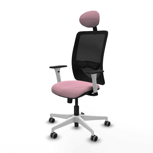 Cadeira de escritório com apoio para a cabeça Zulema Piqueras y Crespo 1B026G1 Cor de Rosa