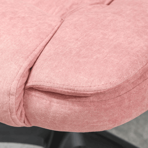 Vinsetto Cadeira de Massagem com 6 Pontos de Massagem Cadeira de Escritório Reclinável até 125° com Função de Aquecimento Altura Ajustável e Rodas para Estúdio 65x71x110-120 cm Rosa