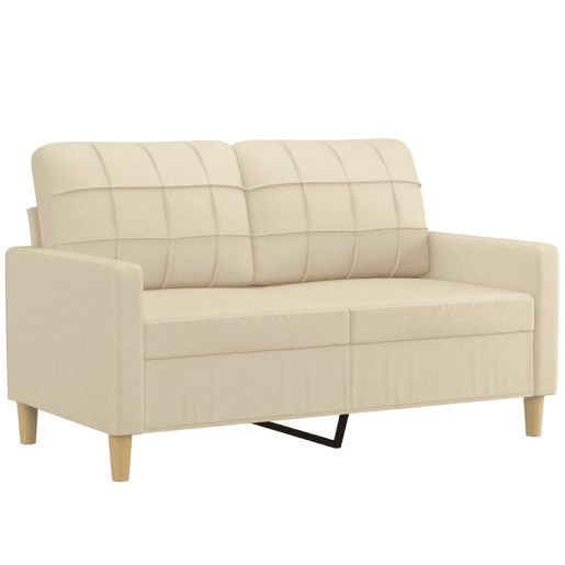 vidaXL 3 pcs conjunto de sofás com almofadas tecido cor creme vidaXL 3 pcs conjunto de sofás com almofadas tecido cor creme