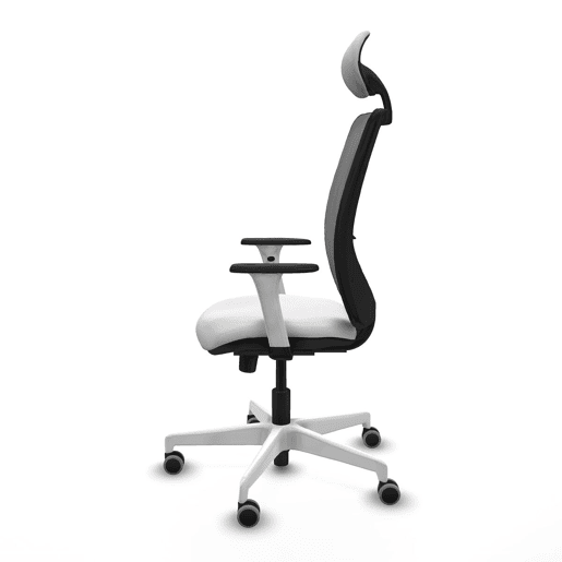 Cadeira de escritório com apoio para a cabeça Zulema Piqueras y Crespo 1B026G1 Branco
