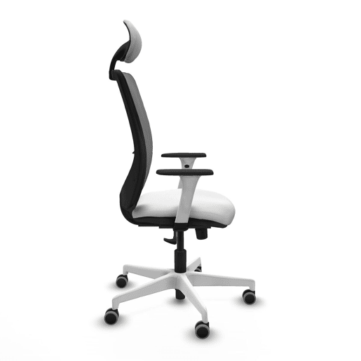 Cadeira de escritório com apoio para a cabeça Zulema Piqueras y Crespo 1B026G1 Branco