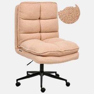 Cadeira de escritório ADDISON Bouclé Rosa pêssego