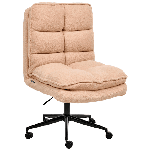 Cadeira de escritório ADDISON Bouclé Rosa pêssego