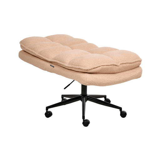 Cadeira de escritório ADDISON Bouclé Rosa pêssego