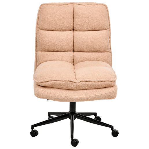 Cadeira de escritório ADDISON Bouclé Rosa pêssego