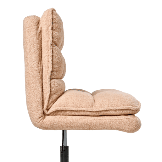 Cadeira de escritório ADDISON Bouclé Rosa pêssego
