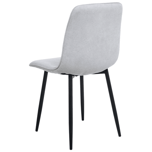 Conjunto de 4 cadeiras de jantar TUSCOLA Tecido Cinzento claro