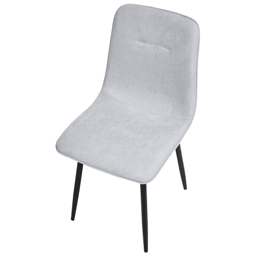 Conjunto de 4 cadeiras de jantar TUSCOLA Tecido Cinzento claro