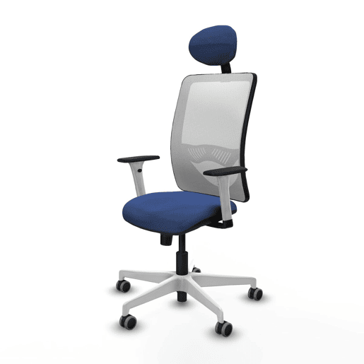 Cadeira de escritório com apoio para a cabeça Zulema Piqueras y Crespo 1B026G1 Azul Marinho