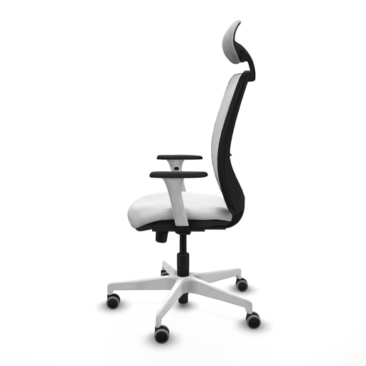 Cadeira de escritório com apoio para a cabeça Zulema Piqueras y Crespo 1B026G1 Branco
