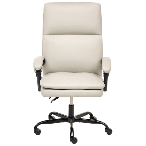 Cadeira executiva SERENE Pele sintética Creme claro