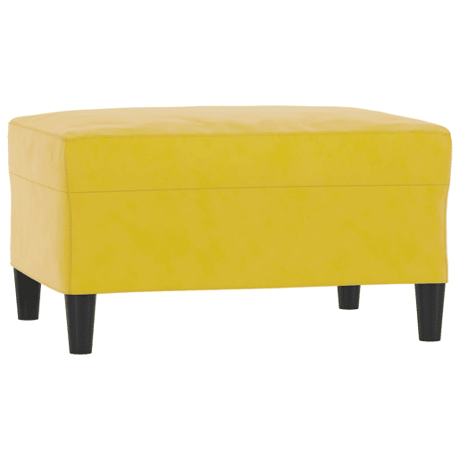 vidaXL 3 pcs conjunto de sofás com almofadões veludo amarelo vidaXL 3 pcs conjunto de sofás com almofadões veludo amarelo