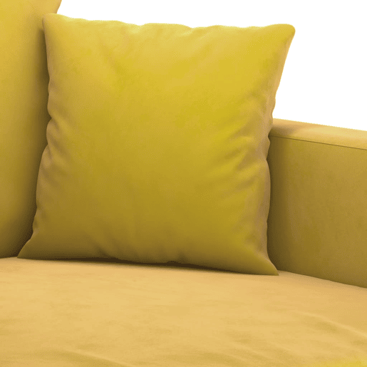 vidaXL 3 pcs conjunto de sofás com almofadões veludo amarelo vidaXL 3 pcs conjunto de sofás com almofadões veludo amarelo