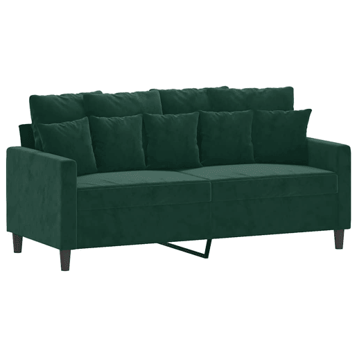 vidaXL 3 pcs conjunto de sofás com almofadões veludo verde-escuro vidaXL 3 pcs conjunto de sofás com almofadões veludo verde-escuro