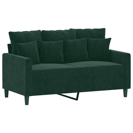 vidaXL 2 pcs conjunto de sofás com almofadões veludo verde-escuro vidaXL 2 pcs conjunto de sofás com almofadões veludo verde-escuro