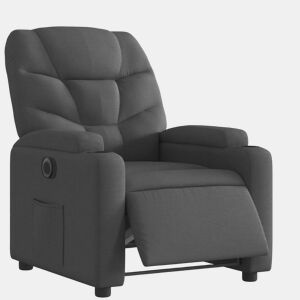 vidaXL Poltrona elétrica reclinável tecido preto