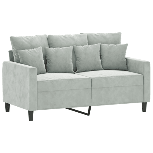 vidaXL 3 pcs conjunto de sofás com almofadões veludo cinzento-claro vidaXL 3 pcs conjunto de sofás com almofadões veludo cinzento-claro