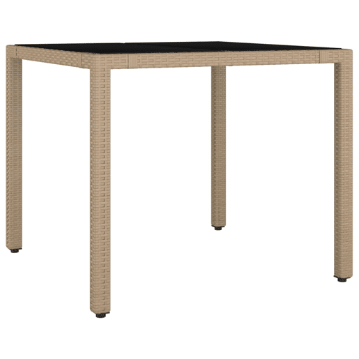 3 pcs conjunto bistrô - cadeiras de jardim - Cadeiras de exterior com almofadões vime PE bege