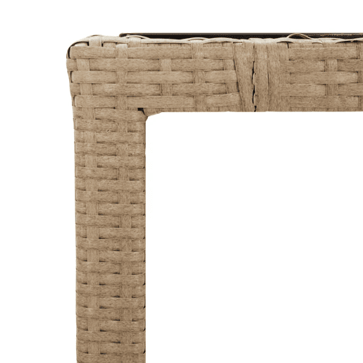 3 pcs conjunto bistrô - cadeiras de jardim - Cadeiras de exterior com almofadões vime PE bege