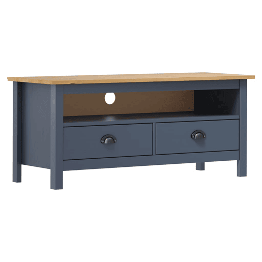 Móvel de TV - Modulo de TV - Armário de TV Hill 110x40x47 cm pinho maciço cinzento Móvel de TV - Modulo de TV - Armário de TV Hill 110x40x47 cm pinho maciço cinzento