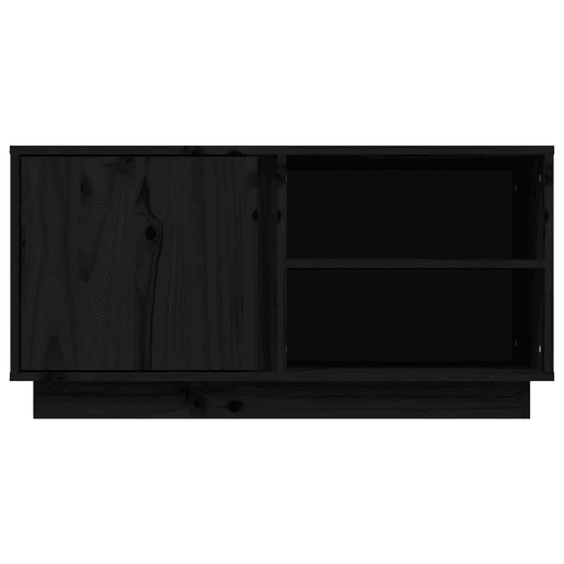 Móvel de TV - Modulo de TV - Armário de TV 80x35x40,5 cm madeira de pinho maciça preto