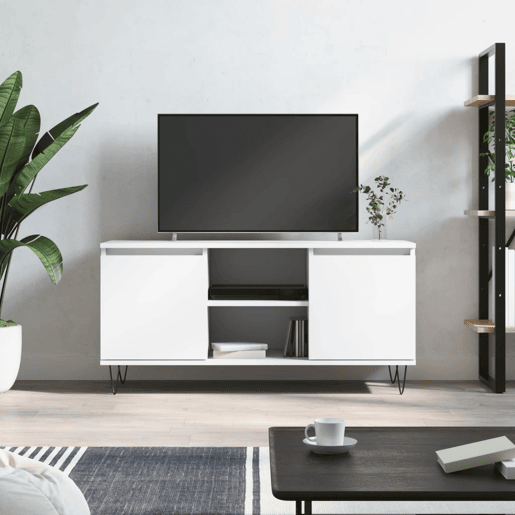 Móvel de TV - Modulo de TV - Armário de TV 104x35x50 cm derivados de madeira branco