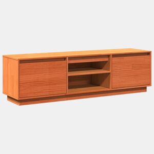 Móvel de TV - Modulo de TV - Armário de TV 140x35x40 cm madeira de pinho maciça castanho mel