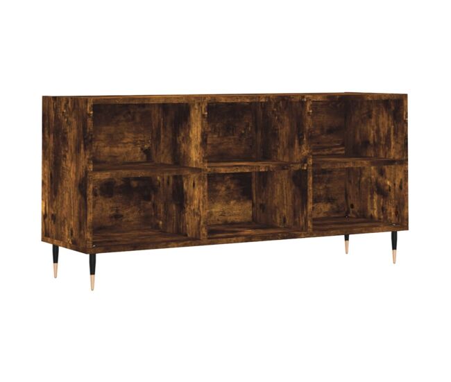 Mueble tv - mesa de tv madera de ingeniería roble ahumado 103,5x30x50 cm