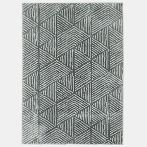 HOMCOM Tapete Sala de Estar 170x120 cm Tapete Lavável na Máquina de Lavar Pelo Curto Estilo Moderno Tapete para Sala de Estar Quarto Sala de Jantar Cinzento Escuro