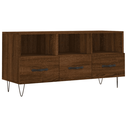 Móvel de TV - Modulo de TV - Armário de TV 102x36x50 cm derivados de madeira carvalho castanho