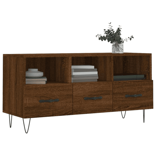 Móvel de TV - Modulo de TV - Armário de TV 102x36x50 cm derivados de madeira carvalho castanho